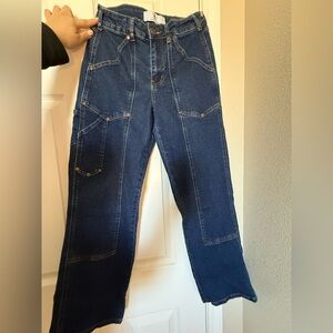 High-Rise Women's Dark Blue Carpenter Jeans